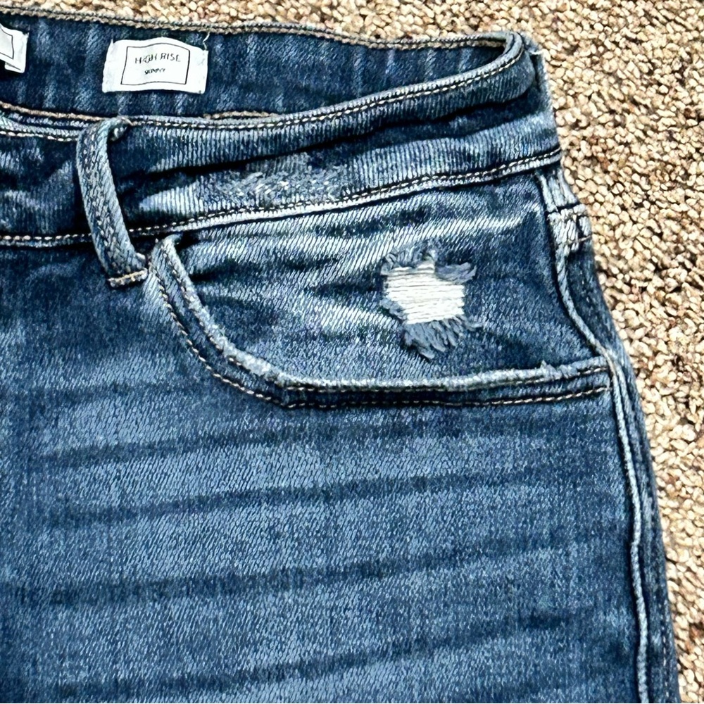 KanCan High Rise Skinny Frayed Raw Hem Denim Button Fly Ankle Jeans Women’s 29 - Picture 8 of 16